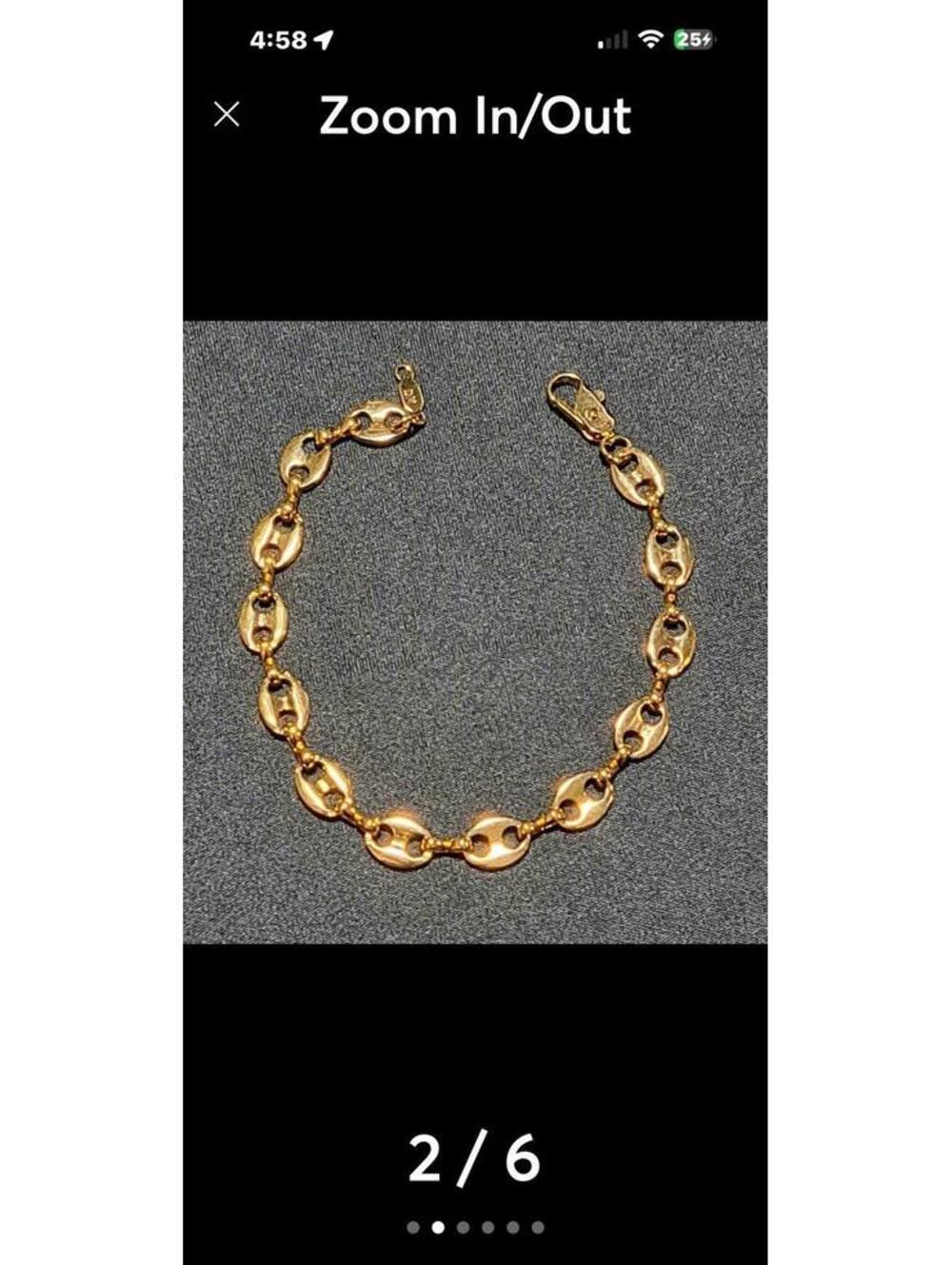 Bracelet 14 K gold electroplated will not tarnish 7 inches new